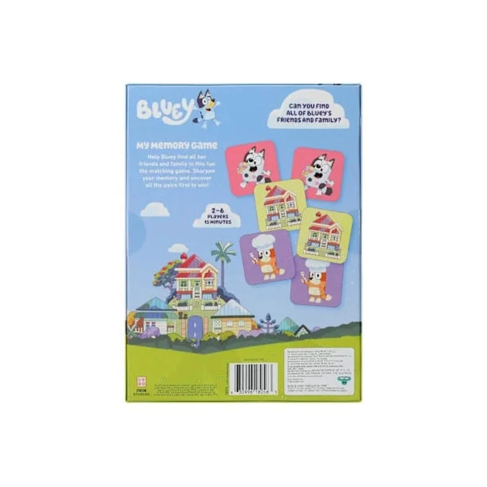 Bluey™ My Memory Game‎ 72 Cards Matching Skills 2-6 Players Portable & Durable
